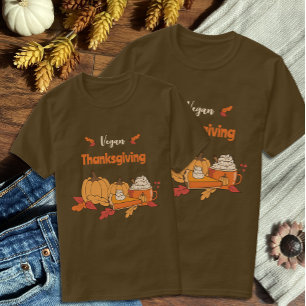 Vegan Thanksgiving Brown Unisex T-shirt