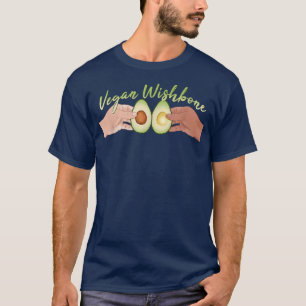Vegan Thanksgiving Cute Avocado Wishbone T-Shirt