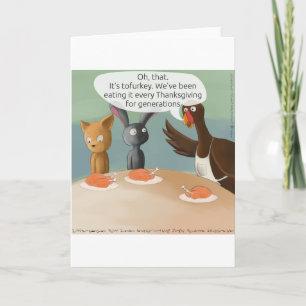 Vegan Thanksgiving Funny Holiday Card