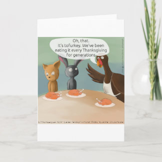 Vegan Thanksgiving Funny Holiday Card