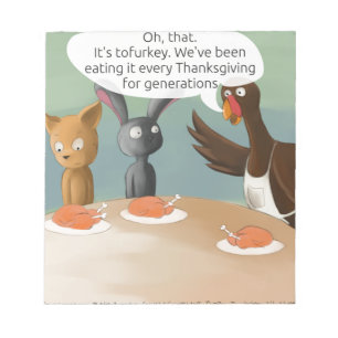 Vegan Thanksgiving Funny Notepad