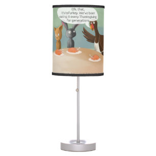 Vegan Thanksgiving Funny Table Lamp