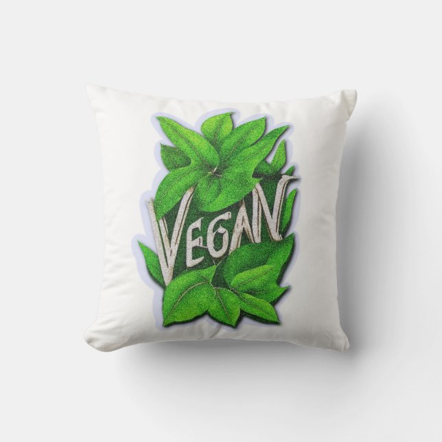 Vegan Throw Pillow (Front)