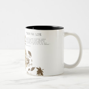 Vegan - Tolstoy quote Two-Tone Coffee Mug
