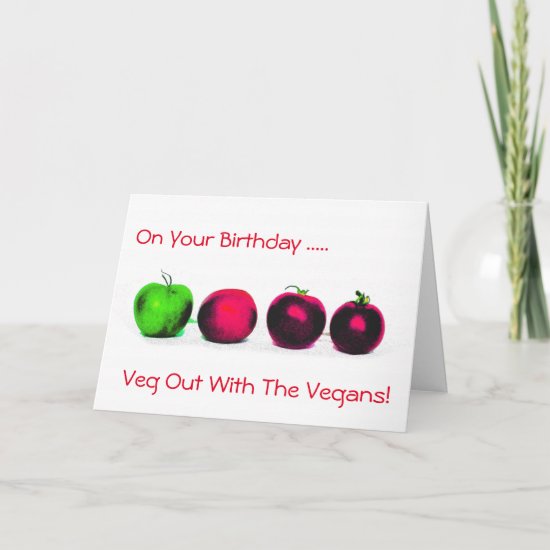 Vegan Tomato Birthday Card