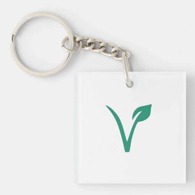 Vegan V Keychain (Front)