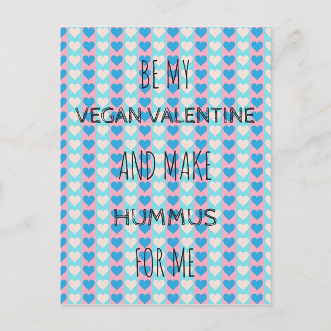 VEGAN VALENTINE Postcard for vegans (Front)