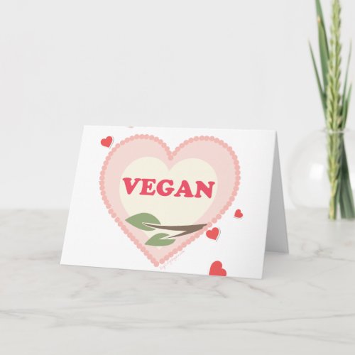 Vegan Valentines Day Holiday Card