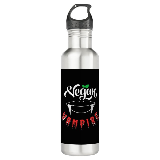 Vegan Vampire Stainless Steel Water Bottle (Front)