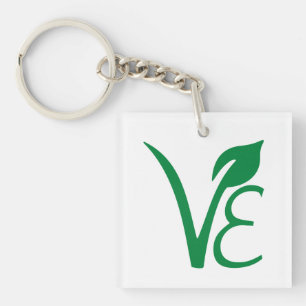 Vegan VE symbol Keychain