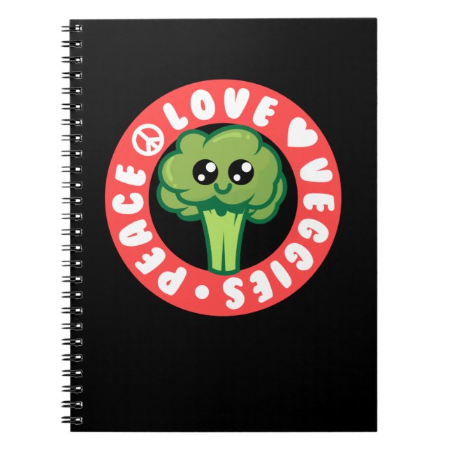 Vegan Vegetables Broccoli Notebook (Front)