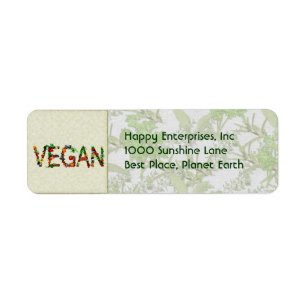 Vegan Vegetables Label