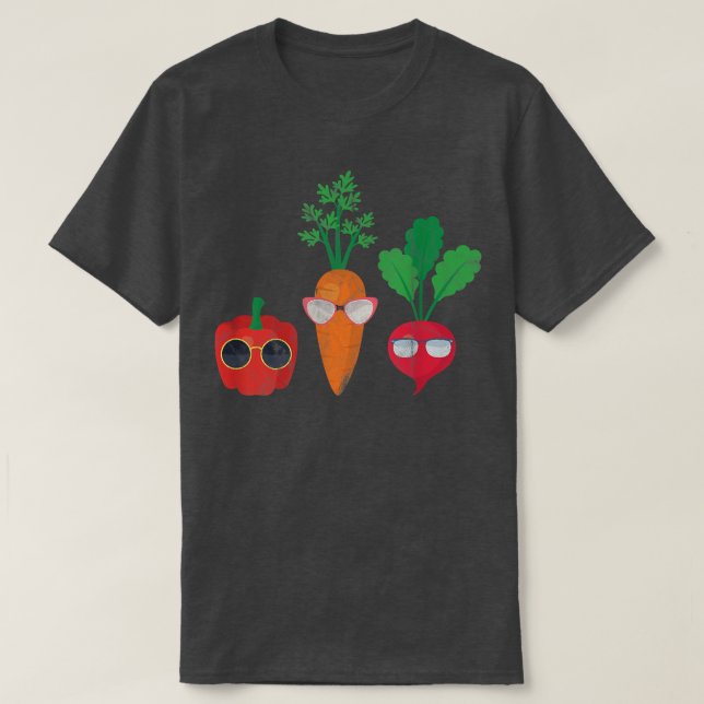 Vegan Vegetables Veggies Vegetarian Veganism Distr T-Shirt (Design Front)