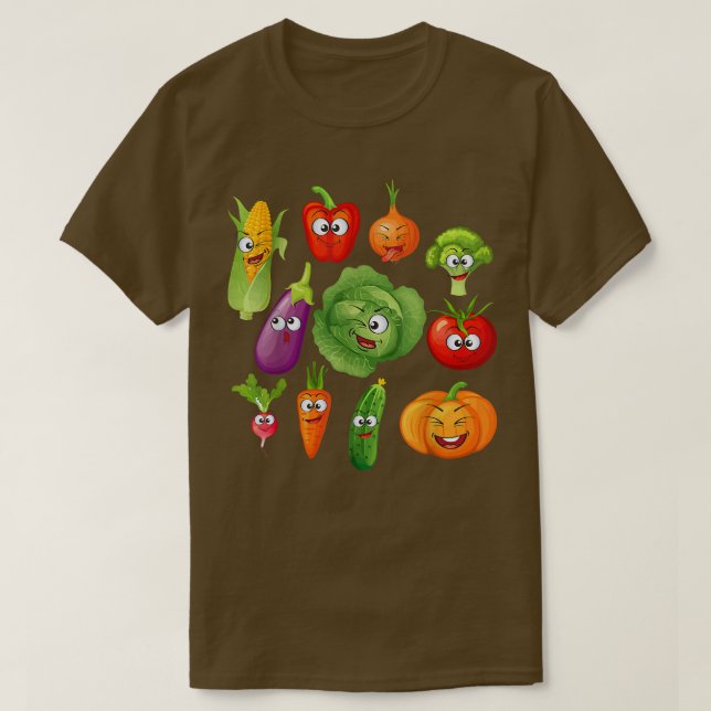Vegan Vegetables Veggies Vegetarian Veganism  T-Shirt (Design Front)