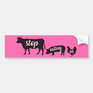 Vegan Vegetarian Animal Rights Bumper Sticker