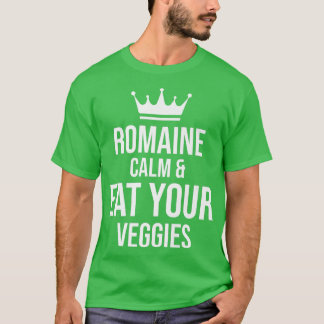 Vegan Vegetarian Gardening Romaine Calm Pun 1714 T-Shirt