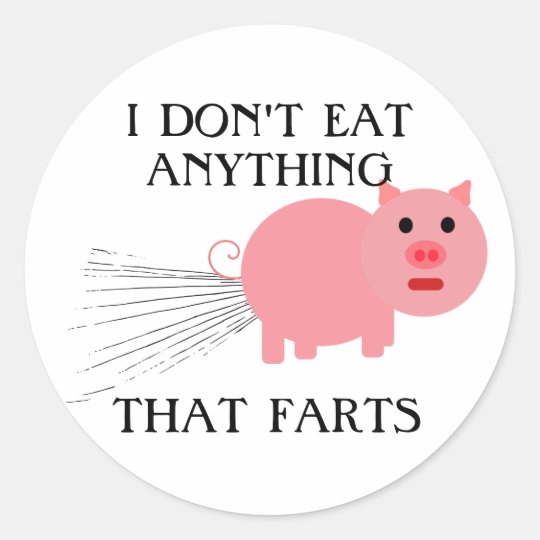 Vegan Vegetarian I Don't Eat Anything That Farts Classic Round