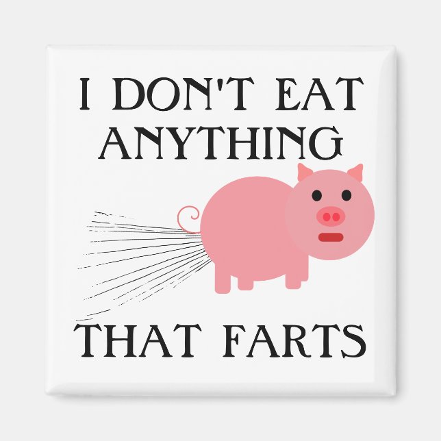 Vegan Vegetarian | I Don't Eat Anything That Farts Magnet (Front)