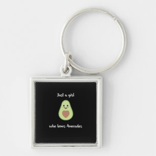 Vegan Vegetarian - Just A Girl Who Loves Avocados Keychain