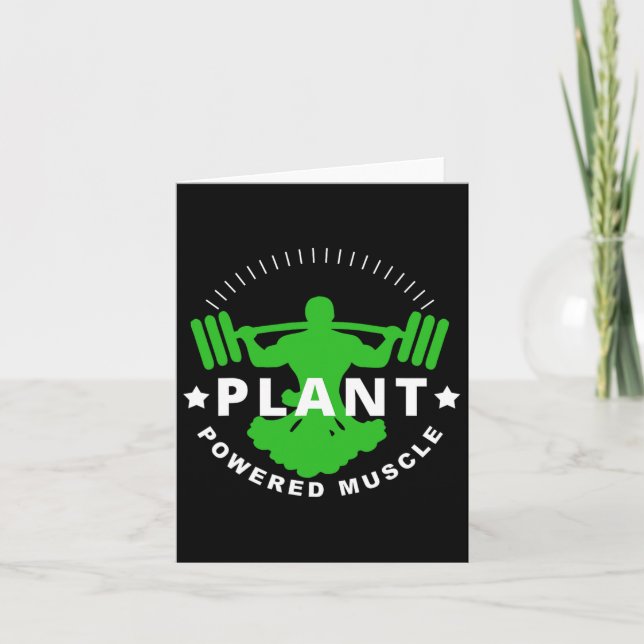 Vegan Vegetarian Plant Broccoli Bodybuilding Lift  Card (Front)