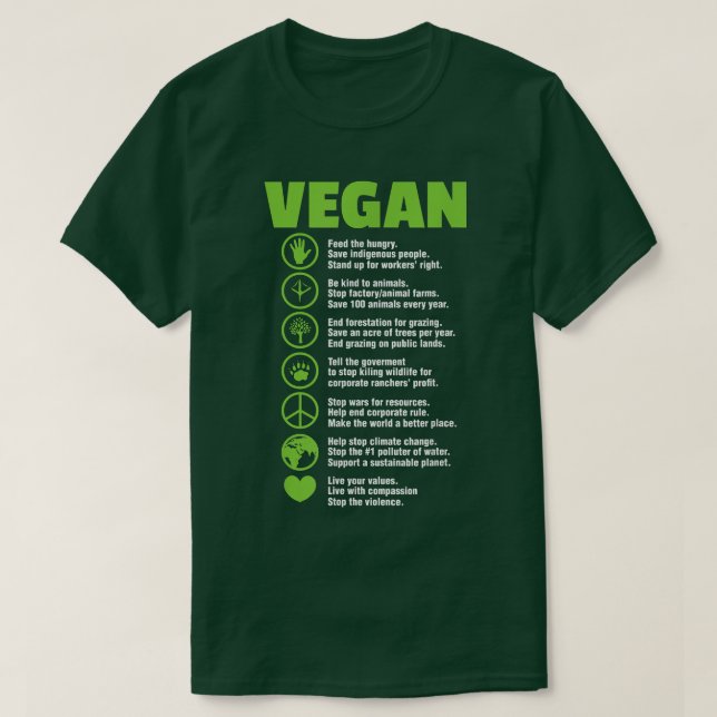Vegan Vegetarian Veganism PlantBased Diet  T-Shirt (Design Front)