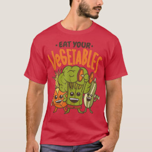 Vegan Veggie Vegetarian Eat Your Vegetables T-Shirt