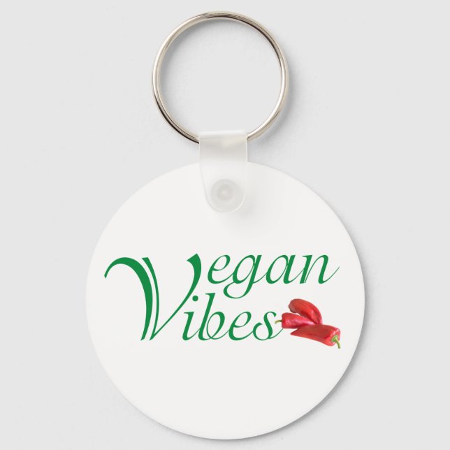 Vegan vibes keychain (Front)
