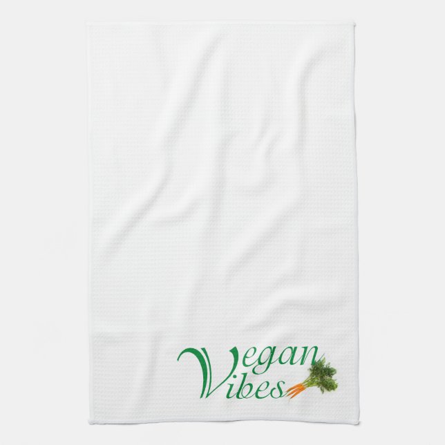 Vegan vibes kitchen towel (Vertical)