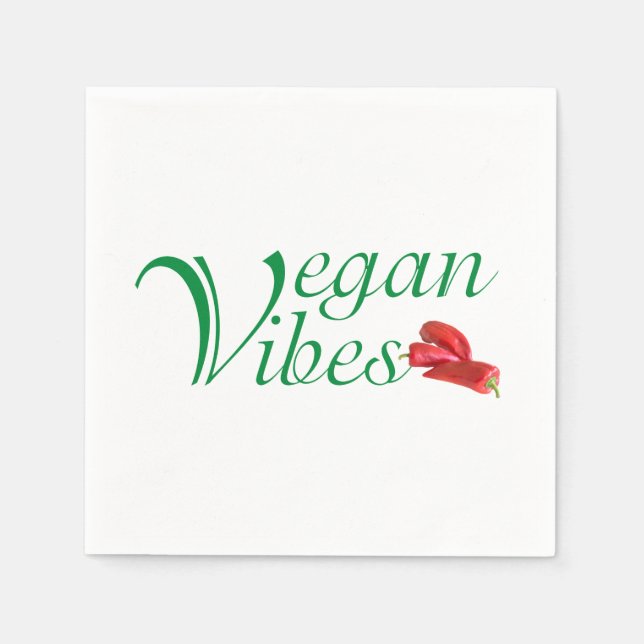 Vegan vibes paper napkins (Front)