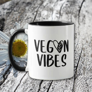 Vegan Vibes, Simple Black Mug