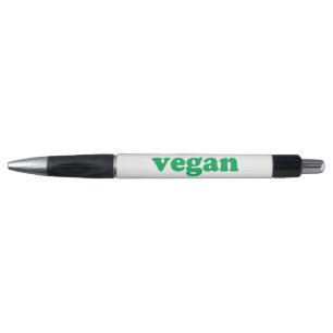 Vegan white green modern typography minimalist pen