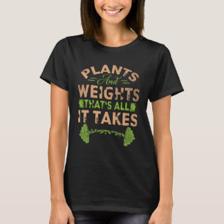 Vegan Workout Powered Plants Protein Vegetarian T-Shirt