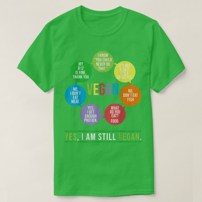 Vegan Yes I Am Still Vegetarians  T-Shirt (Design Front)