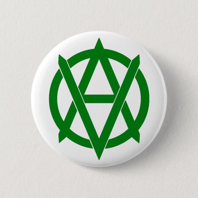 Veganarchism! Pinback Button (Front)