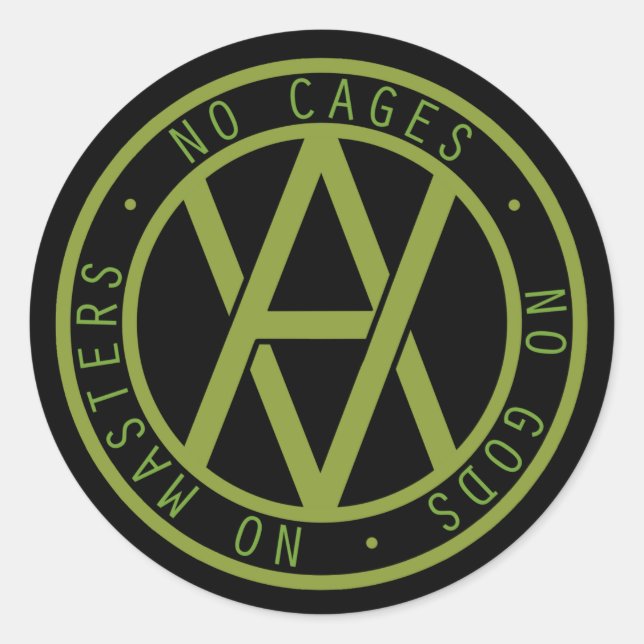 Veganarchy Classic Round Sticker (Front)