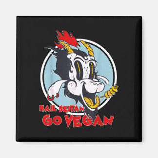 Veganism humor wheat gluten hail seitan go vegan magnet