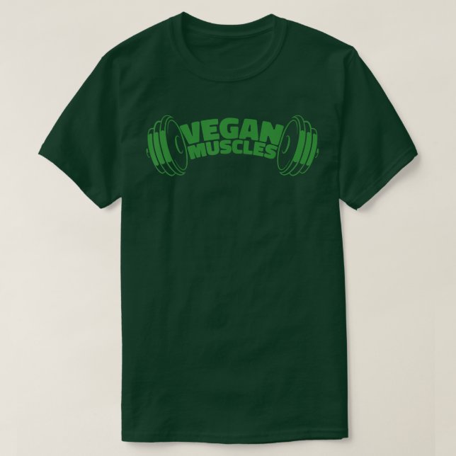 Veganism Muscles Plant Lover Vegan Life  T-Shirt (Design Front)