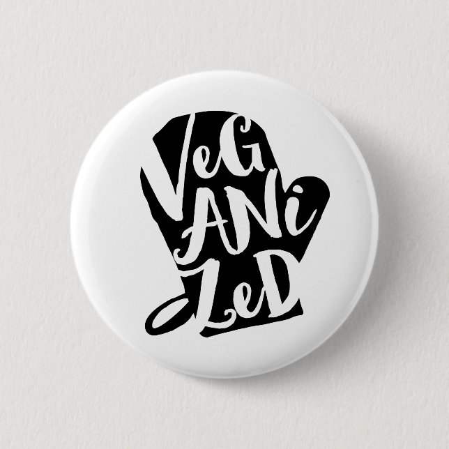 Veganized Vegan Custom Background Color Pinback Button (Front)