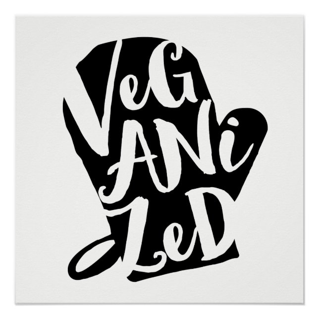 Veganized Vegan Custom Background Color Poster (Front)