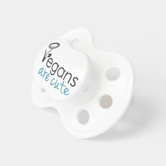 Vegans are Cute - An Advocates Custom Design Pacifier (Front Right)