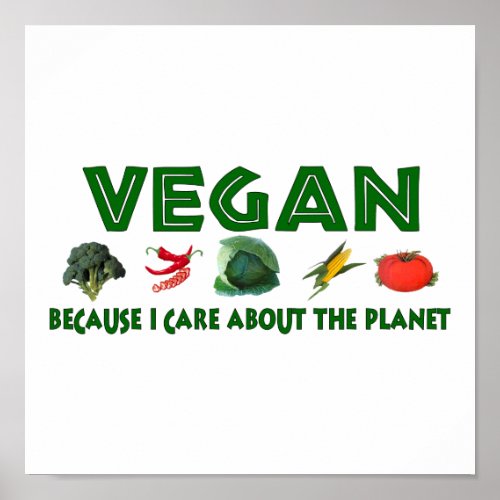 Vegans For The Planet Poster