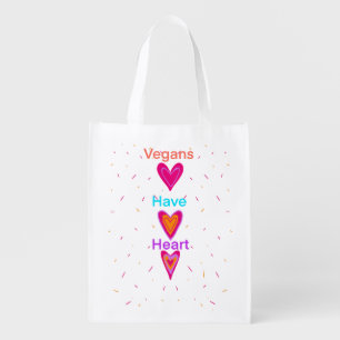 Vegans Have Heart V2 Grocery Bag