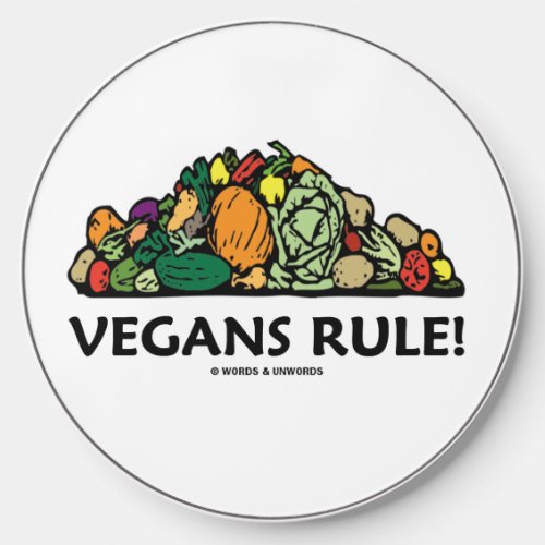 Vegans Rule Pile Of Vegetables Wireless Charger