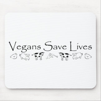 Vegans Save Lives Mouse Pad