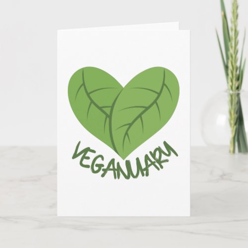 Veganuary January Resolution Card