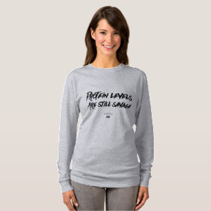 VeganZEN   Protein Levels Still Savage Long Sleeve T-Shirt