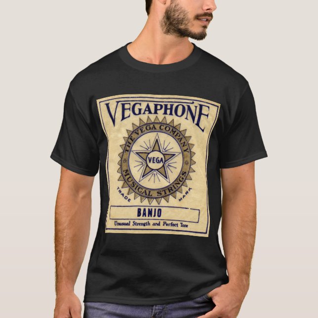 Vegaphone Strings Men's dark short sleeve T-Shirt (Front)