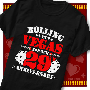 Vegas 29th Anniversary Couple Casino Rolling Dice T-Shirt