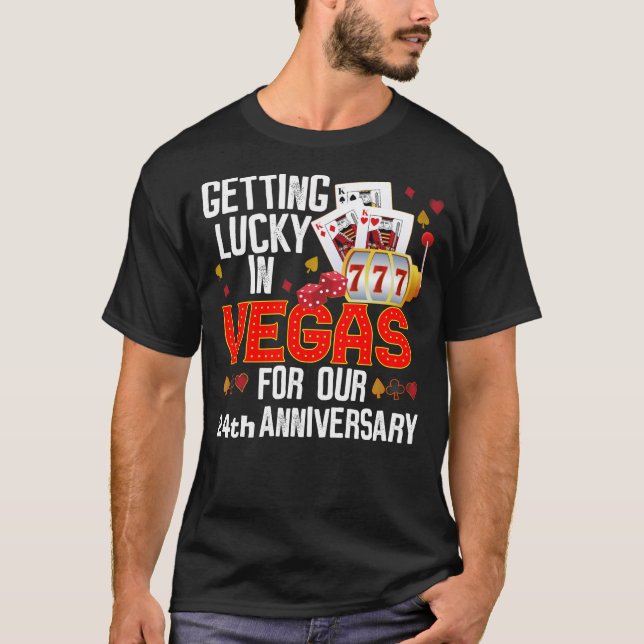 Vegas Anniversary Customize Couple Trip Matching T-Shirt (Front)