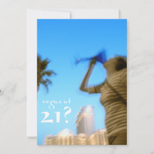 vegas at 21? birthday invitations